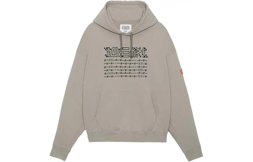 Order Cav Empt Graphic Print Hoodie  Grey Long Sleeve Pullover. CES23CS09 GREY