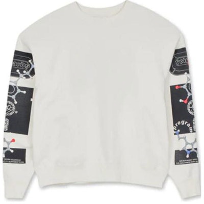 Cav Empt Graphic Print Pullover Sweatshirt Unisex Couple White. CES21CS07 Order Cav Empt Graphic Print Pullover Sweatshirt Unisex Couple White. CES21CS07