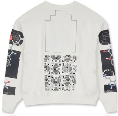 Cav Empt Graphic Print Pullover Sweatshirt Unisex Couple White. CES21CS07 Lookbook Cav Empt Graphic Print Pullover Sweatshirt Unisex Couple White. CES21CS07