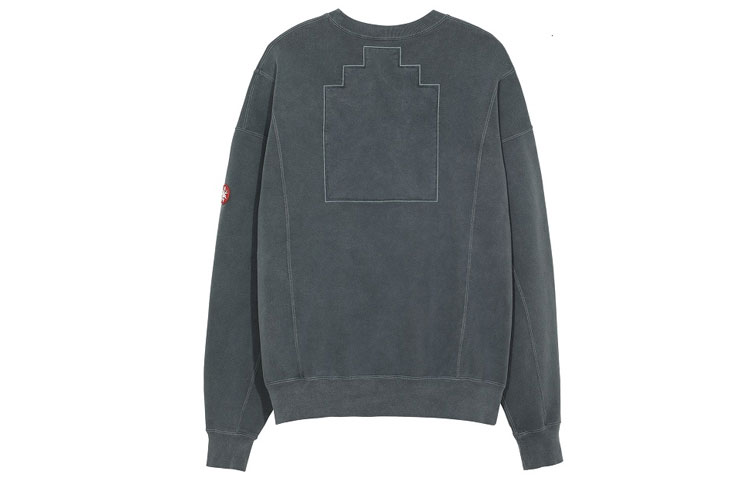 Cav Empt Grey Crewneck Long Sleeve Sweatshirt Unisex with Line Details CES19CS04