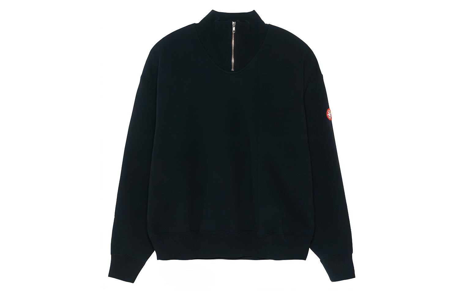 Cav Empt Half-Zip Pullover Sweatshirt Unisex Black CES18CS09