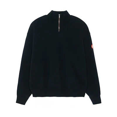 Cav Empt Half-Zip Pullover Sweatshirt Unisex Black CES18CS09
