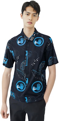 Cav Empt Hidden Button Printed Short Sleeve Shirt Unisex Black CES19SH10 Details for Cav Empt Hidden Button Printed Short Sleeve Shirt Unisex Black CES19SH10