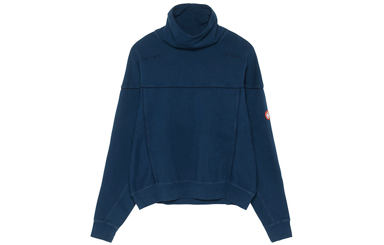 Cav Empt High Neck Pullover Sweatshirt Unisex Navy Blue CES18CS08-NAVY