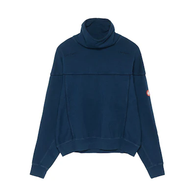 Cav Empt High Neck Pullover Sweatshirt Unisex Navy Blue CES18CS08-NAVY