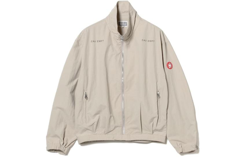 Cav Empt Light Brown Letter Print Zip-Up Jacket 11-18-1327-906