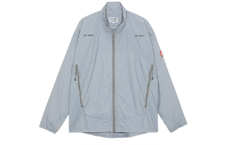 Cav Empt Lightweight Nylon Stand Collar Jacket - Gray CES22A17