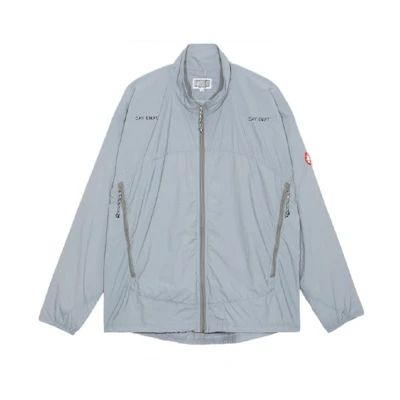Cav Empt Lightweight Nylon Stand Collar Jacket - Gray CES22A17