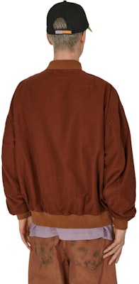 Cav Empt Logo Baseball Collar Button-Up Oversized Jacket Brown . CES24JK13-001 Shop Cav Empt Logo Baseball Collar Button-Up Oversized Jacket Brown . CES24JK13-001