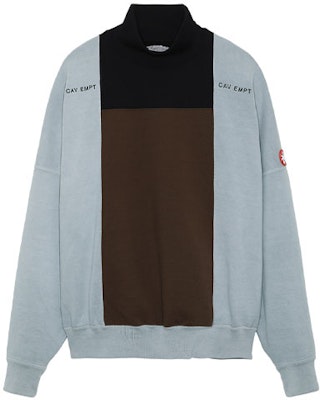 Cav Empt Logo Contrast Turtleneck Sweatshirt Blue Mens. CES20CS09 Buy Cav Empt Logo Contrast Turtleneck Sweatshirt Blue Mens. CES20CS09