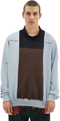 Cav Empt Logo Contrast Turtleneck Sweatshirt Blue Mens. CES20CS09 Shop Cav Empt Logo Contrast Turtleneck Sweatshirt Blue Mens. CES20CS09