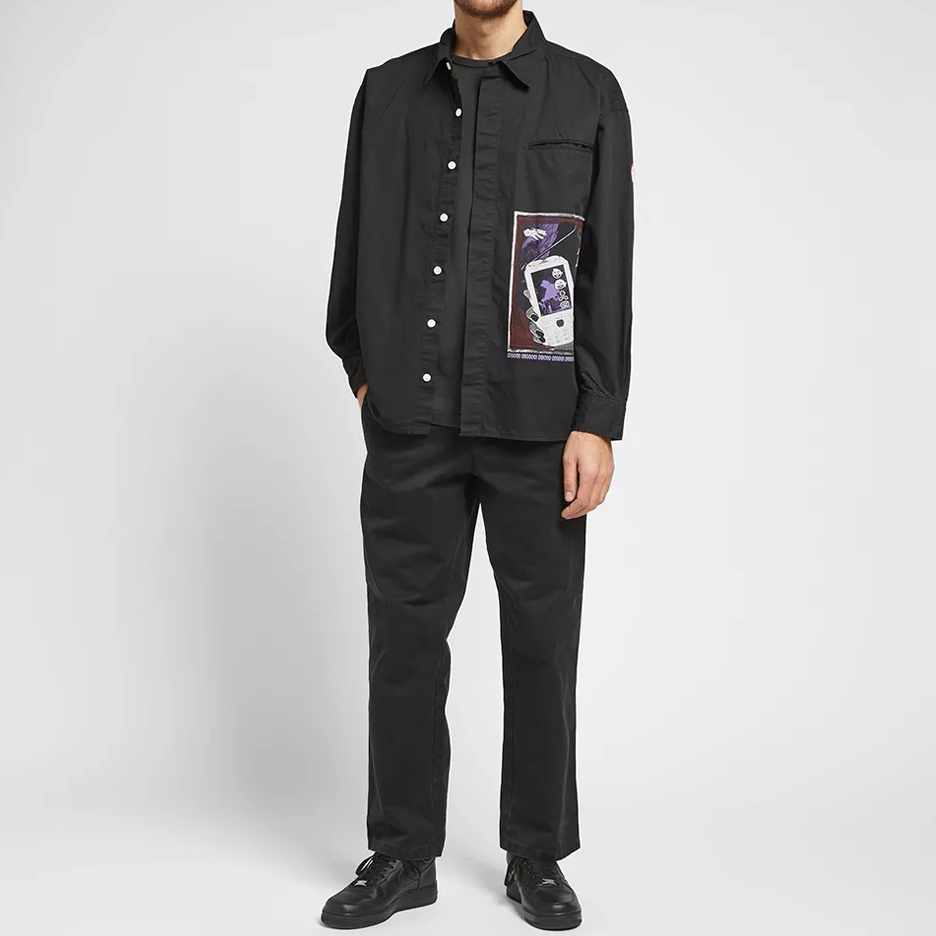 Details for Cav Empt 長袖智能手機貼片襯衫 黑色 CES16SH01