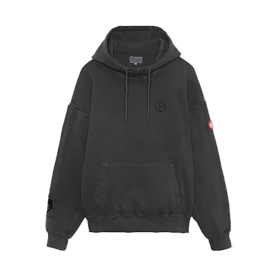 Cav Empt Loose Fit Embroidered Pullover Hoodie Charcoal Black CES20CS21