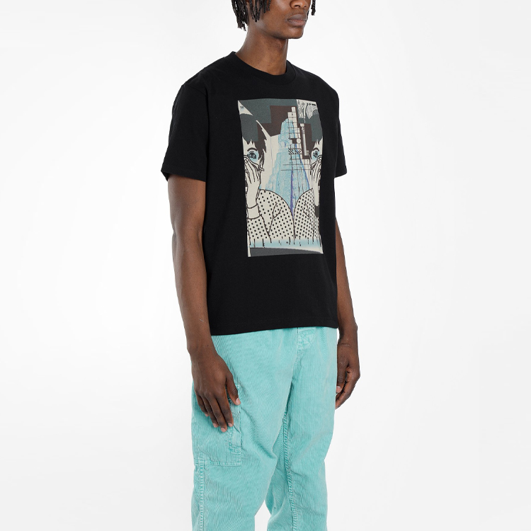 Details for キャブエンプト MD コンクリートフェイスパーム グラフィック ユニセックス Tシャツ ブラック CES15T02