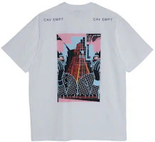 Order Cav Empt MD 淺灰臉掌圖案中性白色T恤 CES15T02