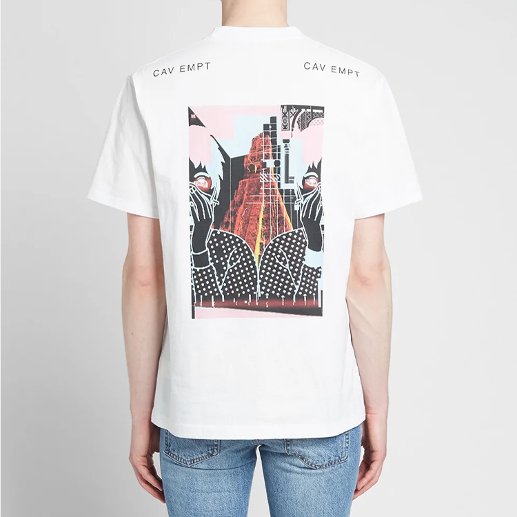 Purchase キャブエンプト MD コンクリートフェイスパームグラフィック ユニセックス ホワイトTシャツ CES15T02