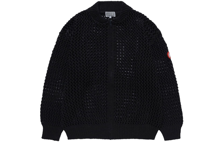 Cav Empt Mesh Knit Zip-Up Jacket Unisex Black CES18KN01