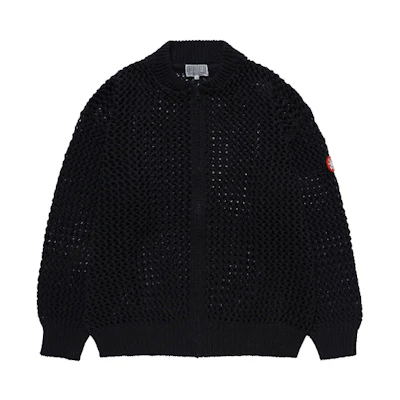 Cav Empt Mesh Knit Zip-Up Jacket Unisex Black CES18KN01