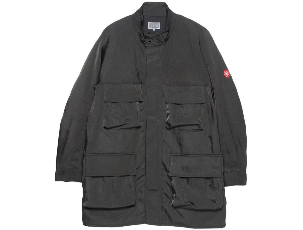Cav Empt Multi-Pocket Zip Twill Print Jacket Charcoal Color CES16JK20