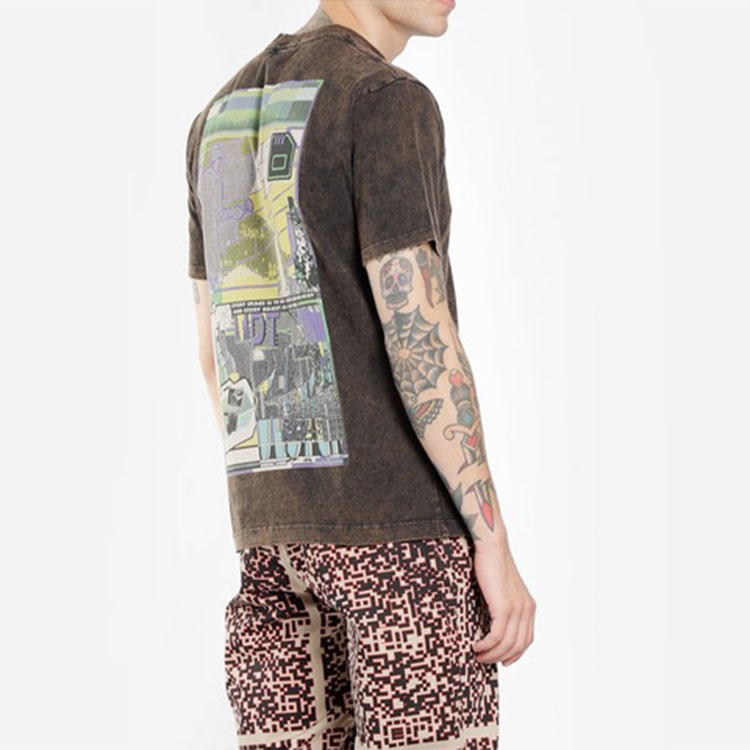 Details for Cav Empt Kaos Hitam Unisex Overdye Back Print Debriefing. CES16T14