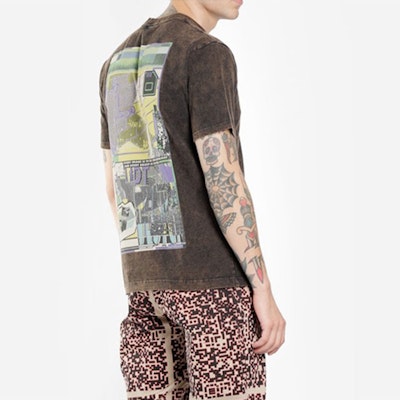 Cav Empt Overdye Debriefing Black T-shirt Unisex with Back Print CES16T14 Details for Cav Empt Overdye Debriefing Black T-shirt Unisex with Back Print CES16T14