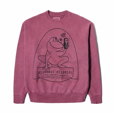 Cav Empt Overdye Easily Comfort Crewneck Sweatshirt Unisex Purple CES16CS02