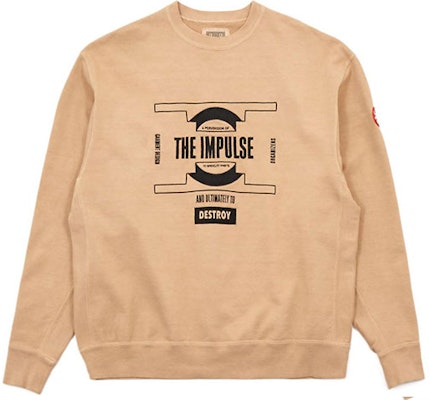Cav Empt Overdye Impulse Crew Neck Brown Sweatshirt for Men. CES21CS10BROWN Buy Cav Empt Overdye Impulse Crew Neck Brown Sweatshirt for Men. CES21CS10BROWN