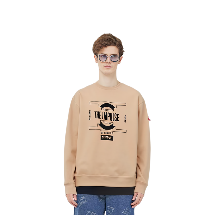 Shop Sudadera Marrón Cav Empt Overdye Impulse Crew Neck para Hombre. CES21CS10BROWN