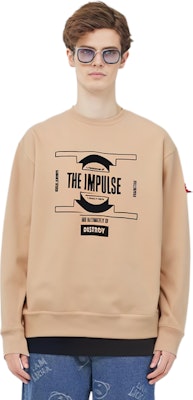 Cav Empt Overdye Impulse Crew Neck Brown Sweatshirt for Men. CES21CS10BROWN Shop Cav Empt Overdye Impulse Crew Neck Brown Sweatshirt for Men. CES21CS10BROWN