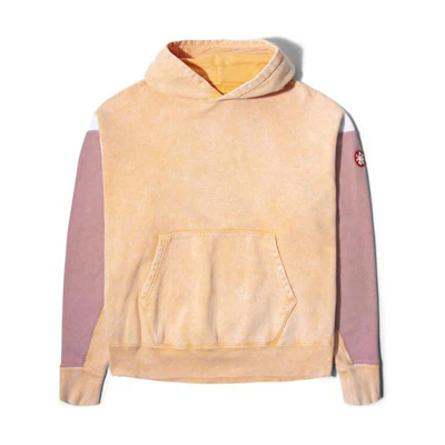 Cav Empt Overdye Panel Heavy Unisex Hoodie Orange CES16CS11
