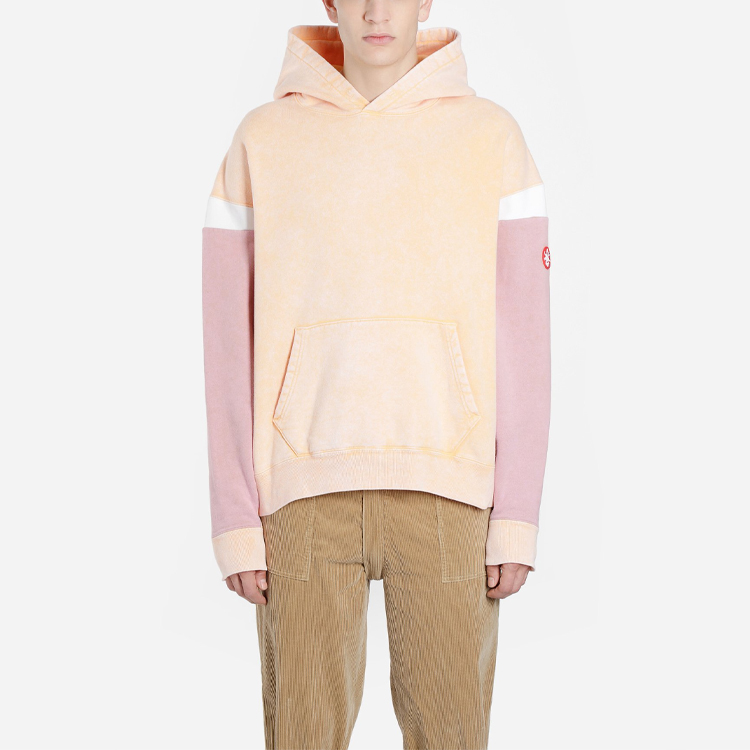 Shop Cav Empt Overdye Panel Heavy Unisex Hoodie Orange CES16CS11