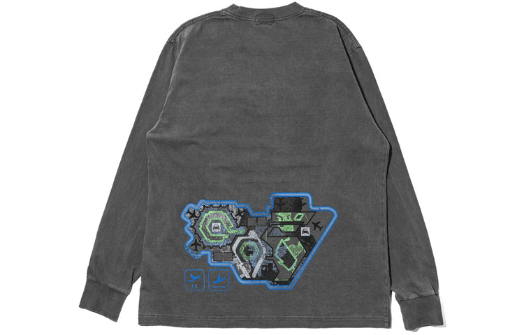 Lookbook Cav Empt Kaos Lengan Panjang Overdye Cetak Unisex Hitam CES17LT05