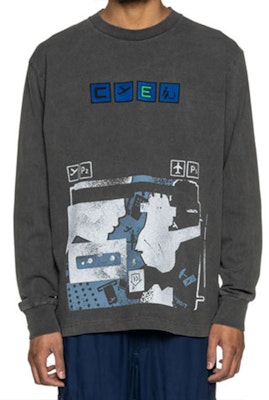 Cav Empt Overdye Printed Long Sleeve T-Shirt Unisex Black CES17LT05 Shop Cav Empt Overdye Printed Long Sleeve T-Shirt Unisex Black CES17LT05