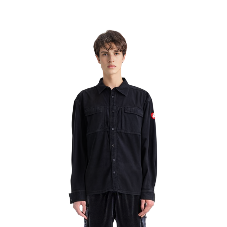 Sizing Camisa Chaqueta Negra Cav Empt Overdye Switch Cord Manga Larga Botonada. CESS2204