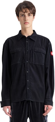 Cav Empt Overdye Switch Cord Shirt Black Long Sleeve Button-Up Jacket CESS2204 Sizing Cav Empt Overdye Switch Cord Shirt Black Long Sleeve Button-Up Jacket CESS2204