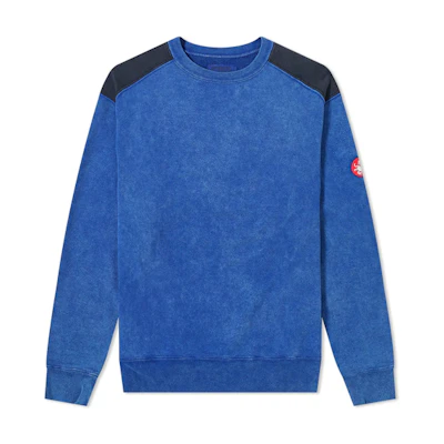Cav Empt Overdyed Panel Crewneck Sweatshirt Unisex Blue CES16CS10BLUE