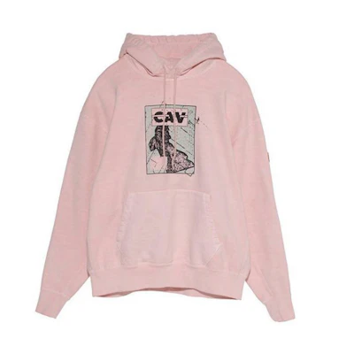 Cav Empt Panel Heavy Hoodie Unisex Pink Sweatshirt CE-SS18-051