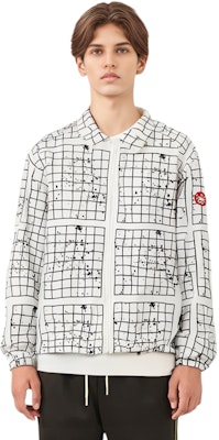 Cav Empt Paneled Grid Zip Jacket White - Long Sleeve Jacket. CESS2209 Shop Cav Empt Paneled Grid Zip Jacket White - Long Sleeve Jacket. CESS2209