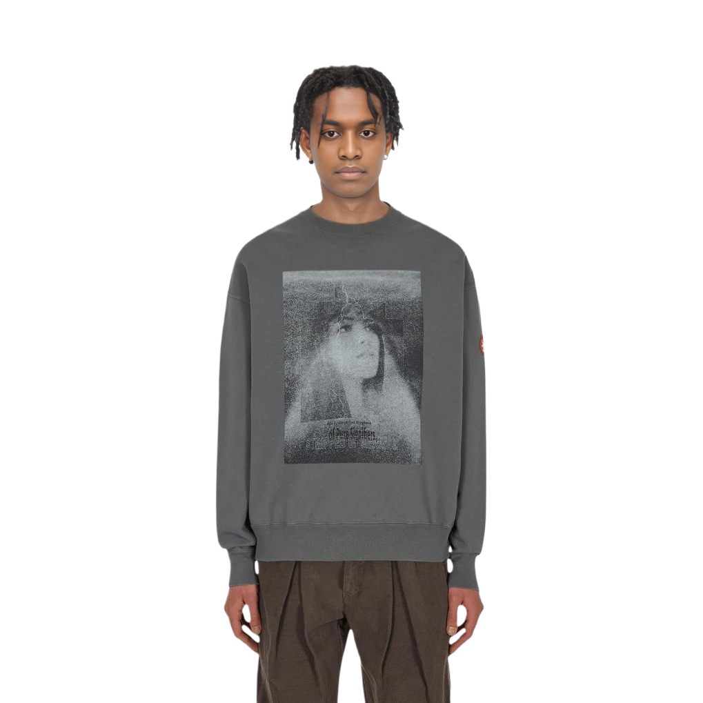 Shop Cav Empt 圖案印花灰色情侶款套頭衛衣 男女適用 CES21CS09