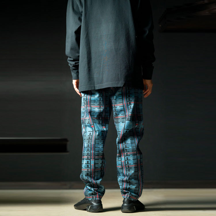 Purchase Cav Empt Plaid Print Casual Pants Unisex Blue CES19PT13