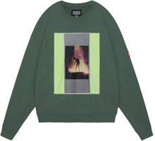 Cav Empt Printed Crewneck Drop Shoulder Long Sleeve Sweatshirt Green Unisex. CES25CS09 Cav Empt Printed Crewneck Drop Shoulder Long Sleeve Sweatshirt Green Unisex. CES25CS09