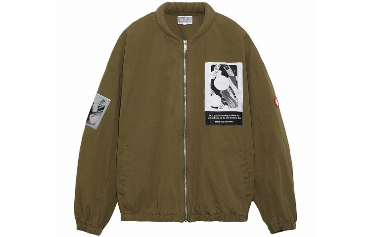 Order Cav Empt 印花拉鍊拼接外套 男女款 卡其色. CES20JK21