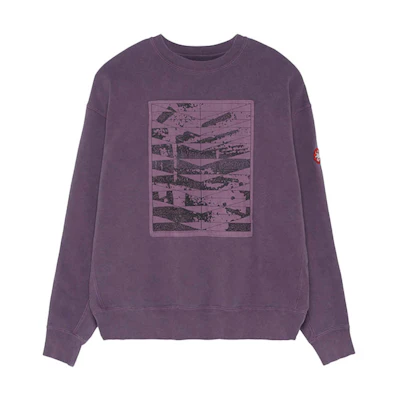 Cav Empt Purple Double-Sided Graphic Crewneck Sweatshirt Unisex CES18CS03-Purple
