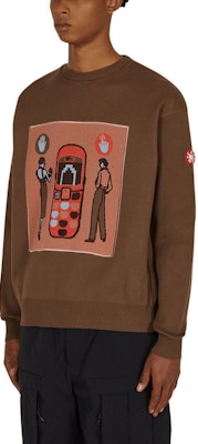 Cav Empt 後視圖提花針織毛衣 棕色 中性款. CES19KN02 Details for Cav Empt 後視圖提花針織毛衣 棕色 中性款. CES19KN02