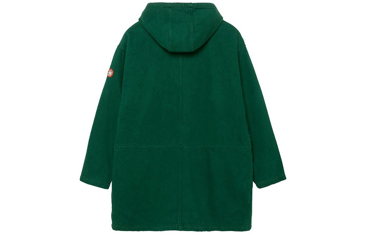 Lookbook 캐브 엠트 리버서블 플리스 후드 자켓 그린 루즈핏 아우터웨어 CES18JK02