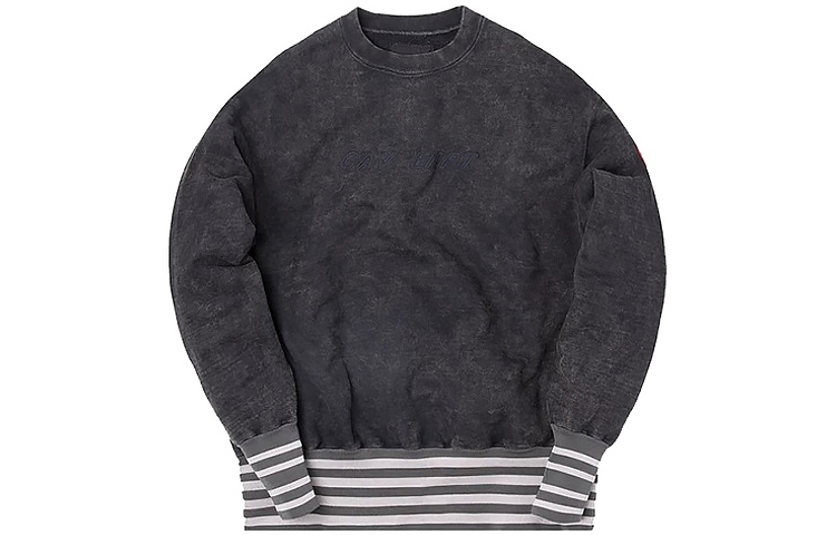 Cav Empt Ribbed Crewneck Pullover Sweatshirt Unisex - Grey CES15CS11
