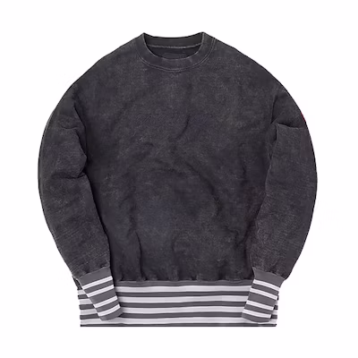 Cav Empt Ribbed Crewneck Pullover Sweatshirt Unisex - Grey CES15CS11