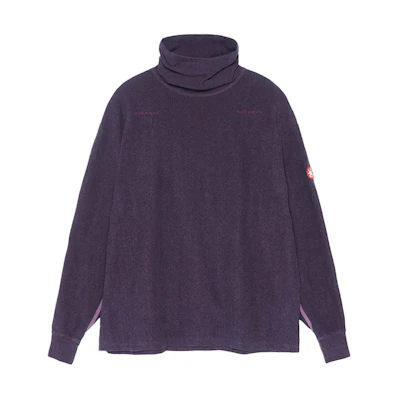 Cav Empt Ribbed Turtleneck Cotton Sweatshirt Unisex Purple CES18CS17