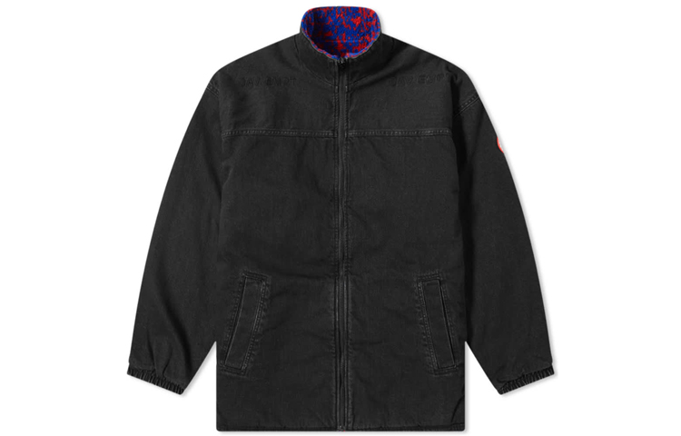 Cav Empt Rubber Patch Reversible Stand Collar Jacket Black () CES16JK07