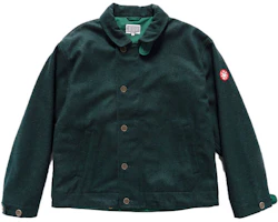 Cav Empt Solid Color Long-Sleeve Button-Up Jacket - Green CES21JK02 Cav Empt Solid Color Long-Sleeve Button-Up Jacket - Green CES21JK02